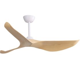 52" Indoor Ceiling Fan with no Light,6 Speeds Reversible DC Motor,Low Profile Ceiling Fan Without Light, Past ETL,3 ABS Blade For Home Living Room