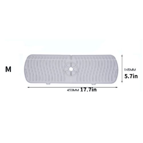 1pc Silicone Sink Faucet Mat Splash Guard; Kitchen Sink Draining Pad Behind Faucet Dish Drying Mat For Countertop; Bathroom; Farmhouse