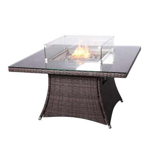 Direct Wicker Outdoor Rattan 50,000BTU Propane Gas Fire Pit Table (Table Only) Direct Wicker Outdoor Rattan 50,000BTU Propane Gas Fire Pit Table (Table Only)